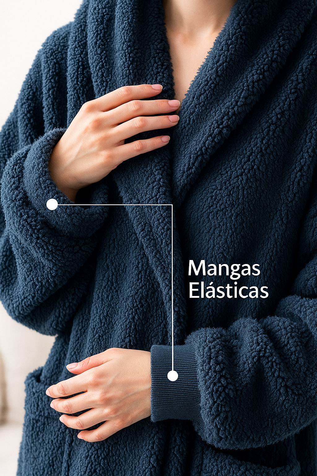 Sudadera manta unisex oversize con polar y bolsillo