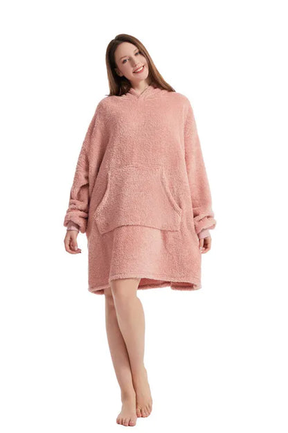 Sudadera manta unisex oversize con polar y bolsillo