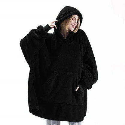 Sudadera manta unisex oversize con polar y bolsillo